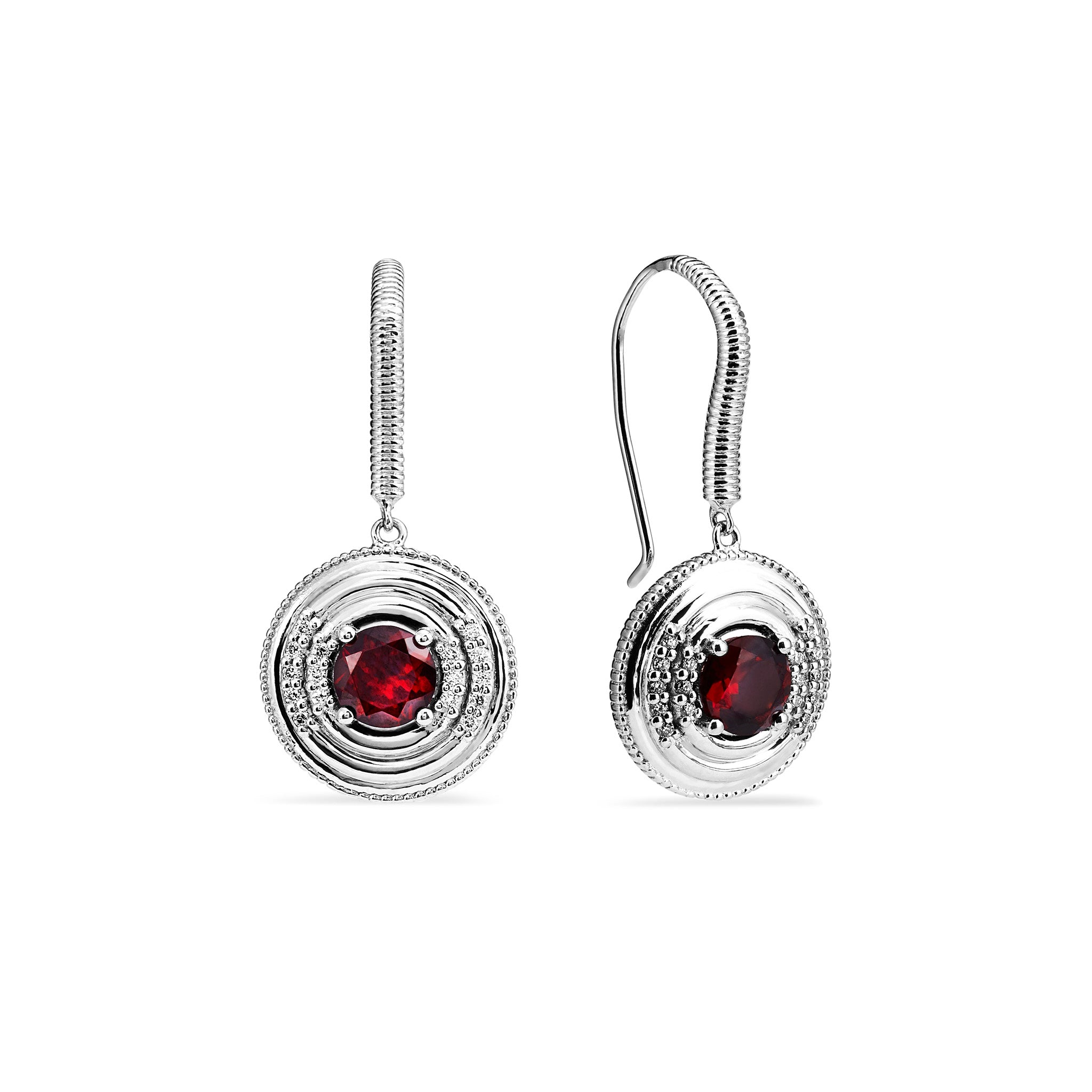 High quality Garnet Drop Earrings