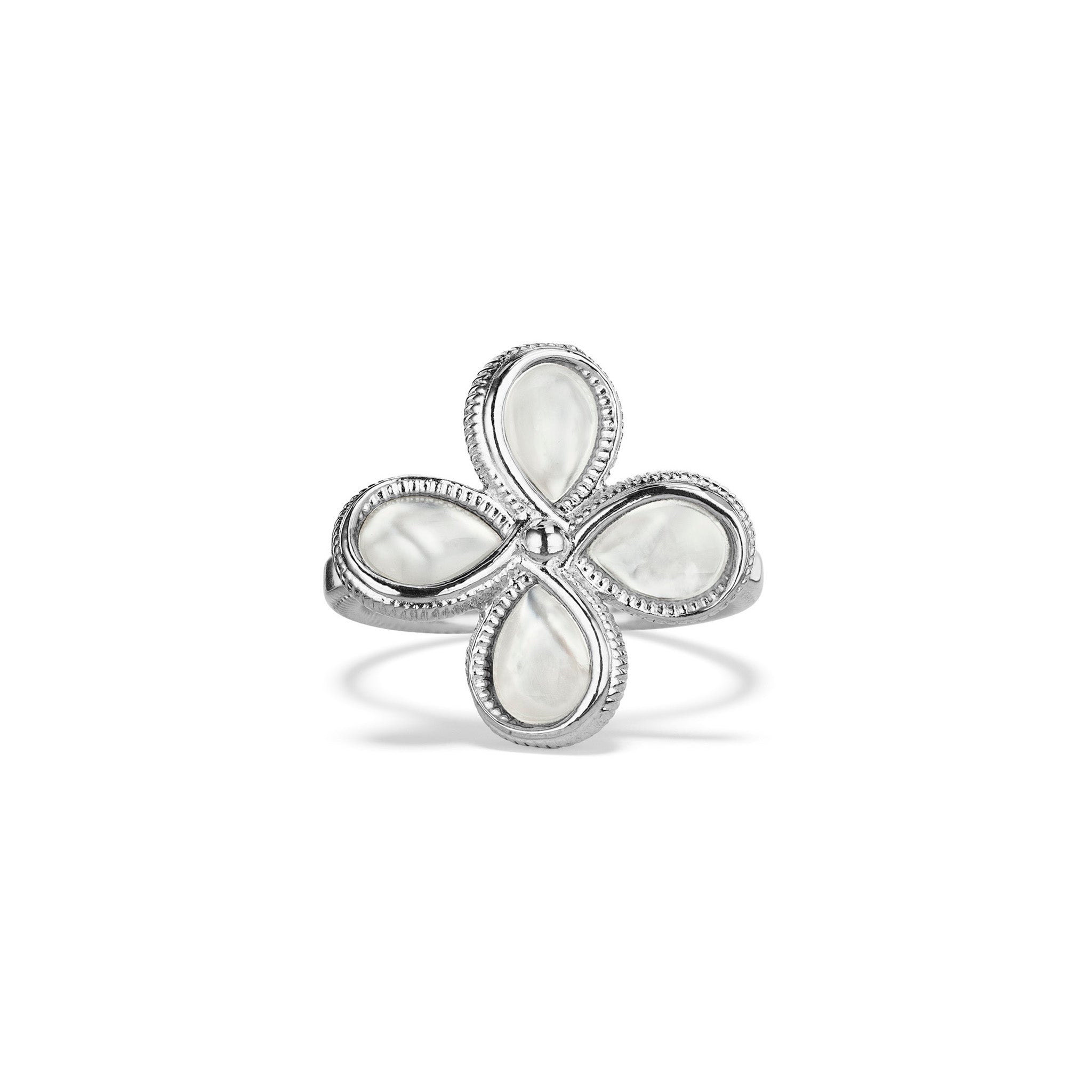 Jardin Flower Ring with Mother of Pearl