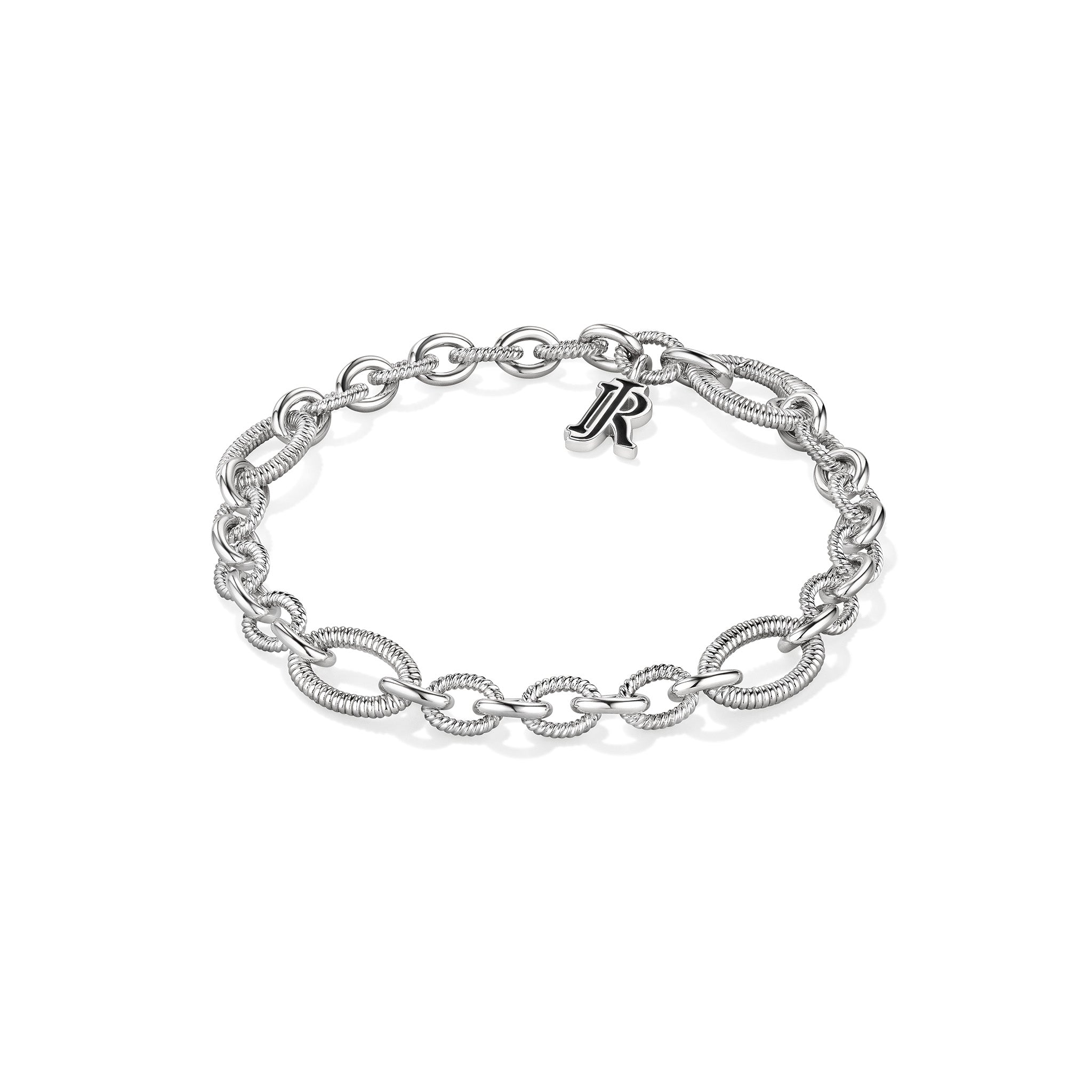Natasha Zinko Angry Stamp chain-link bracelet - Silver