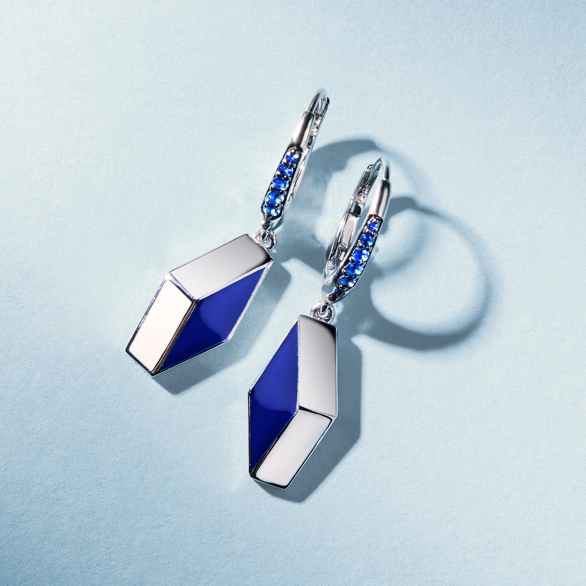 Judith Ripka Blue shops Sapphire Estate Earrings